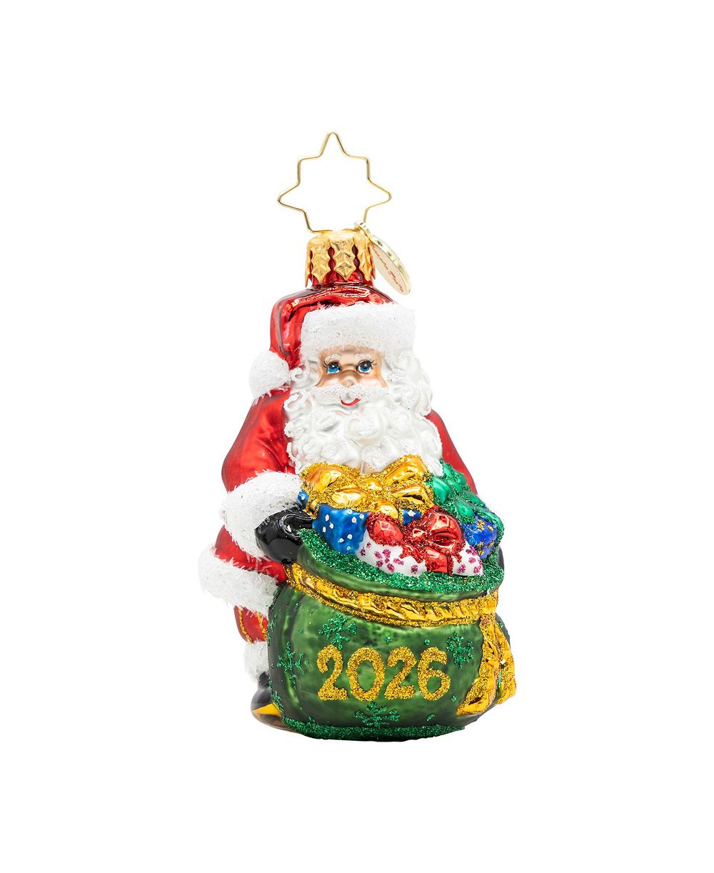 Украшение Christopher Radko 3" Santa's Yearly Gift Drop Gem Ornament