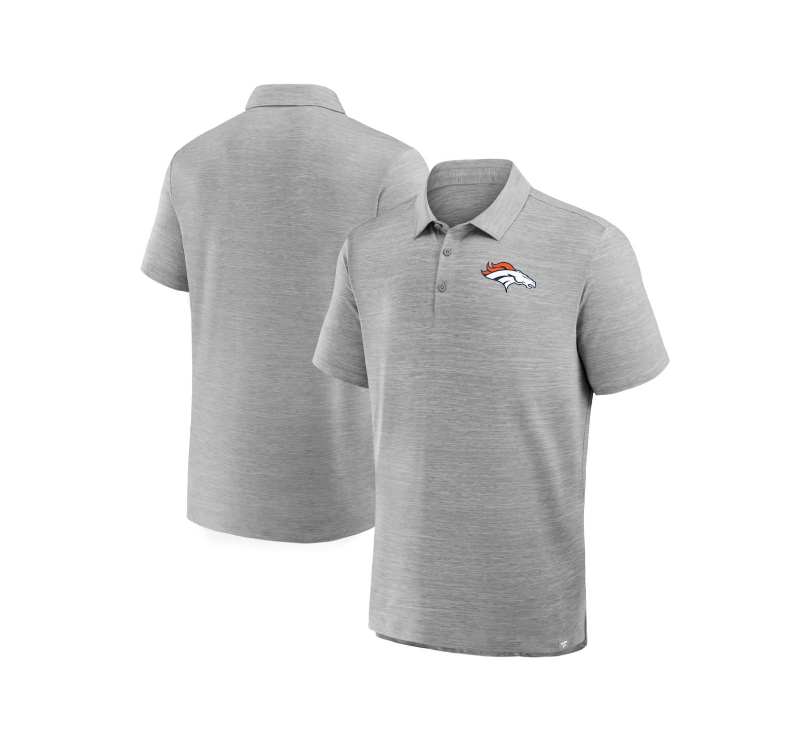Мужская поло Fanatics Heather Gray Denver Broncos Clutch