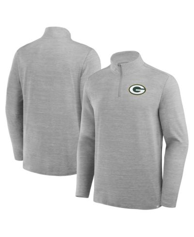 Мужская толстовка Fanatics на молнии Green Bay Packers, цвет Heather Gray