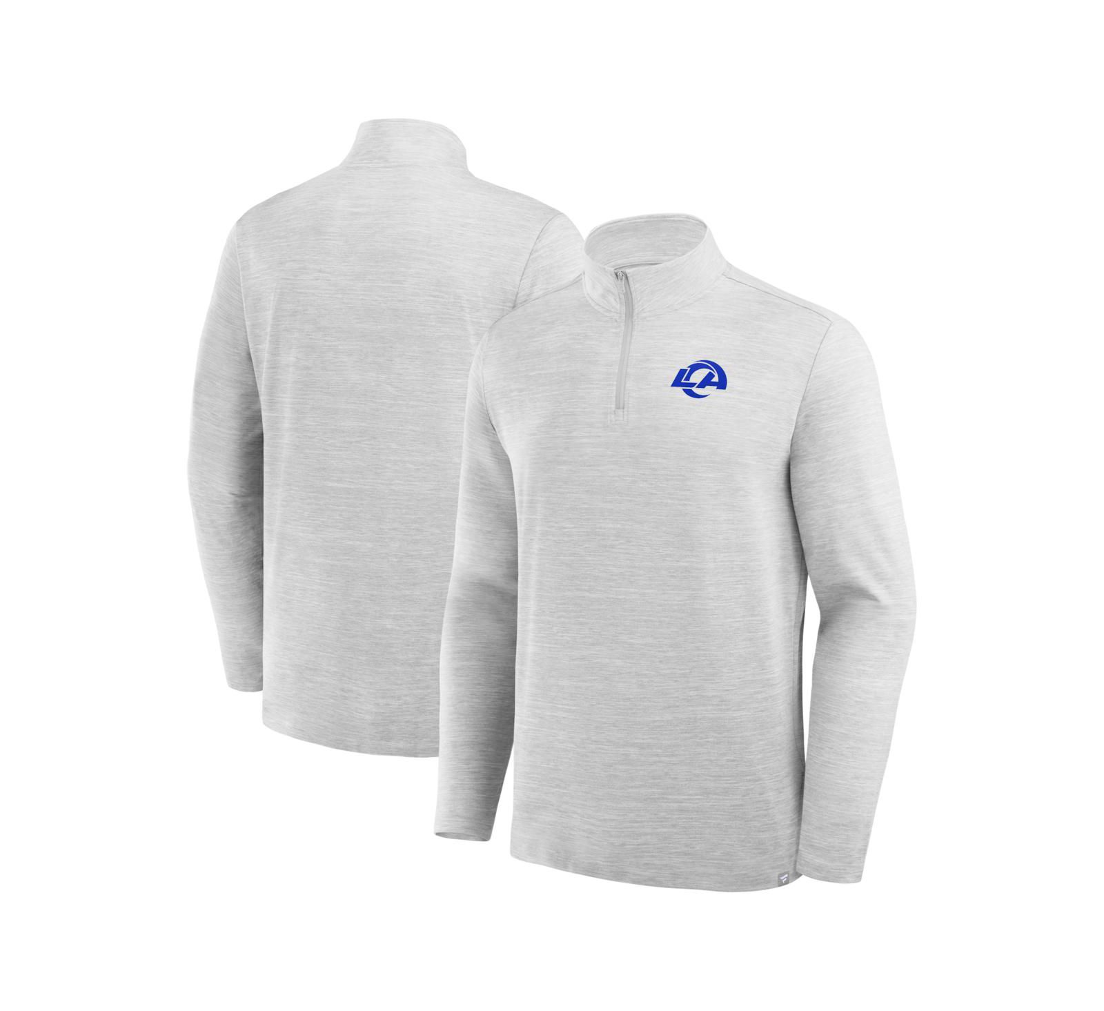 Мужская кофта Fanatics Heather Gray Los Angeles Rams Clutch Quarter-Zip