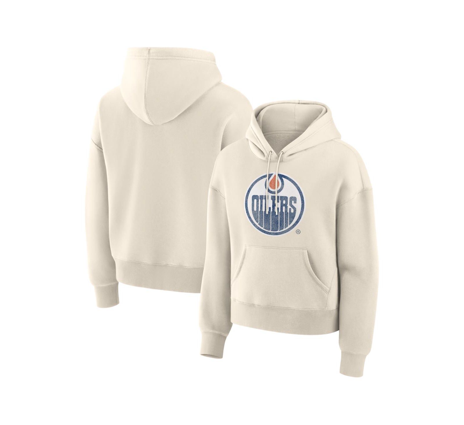 Fanatics Женская толстовка с логотипом Edmonton Oilers, кремовый цвет