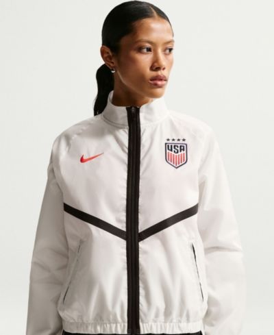 Женская куртка Nike White USMNT 2026 Anthem Dri-FIT Full-Zip