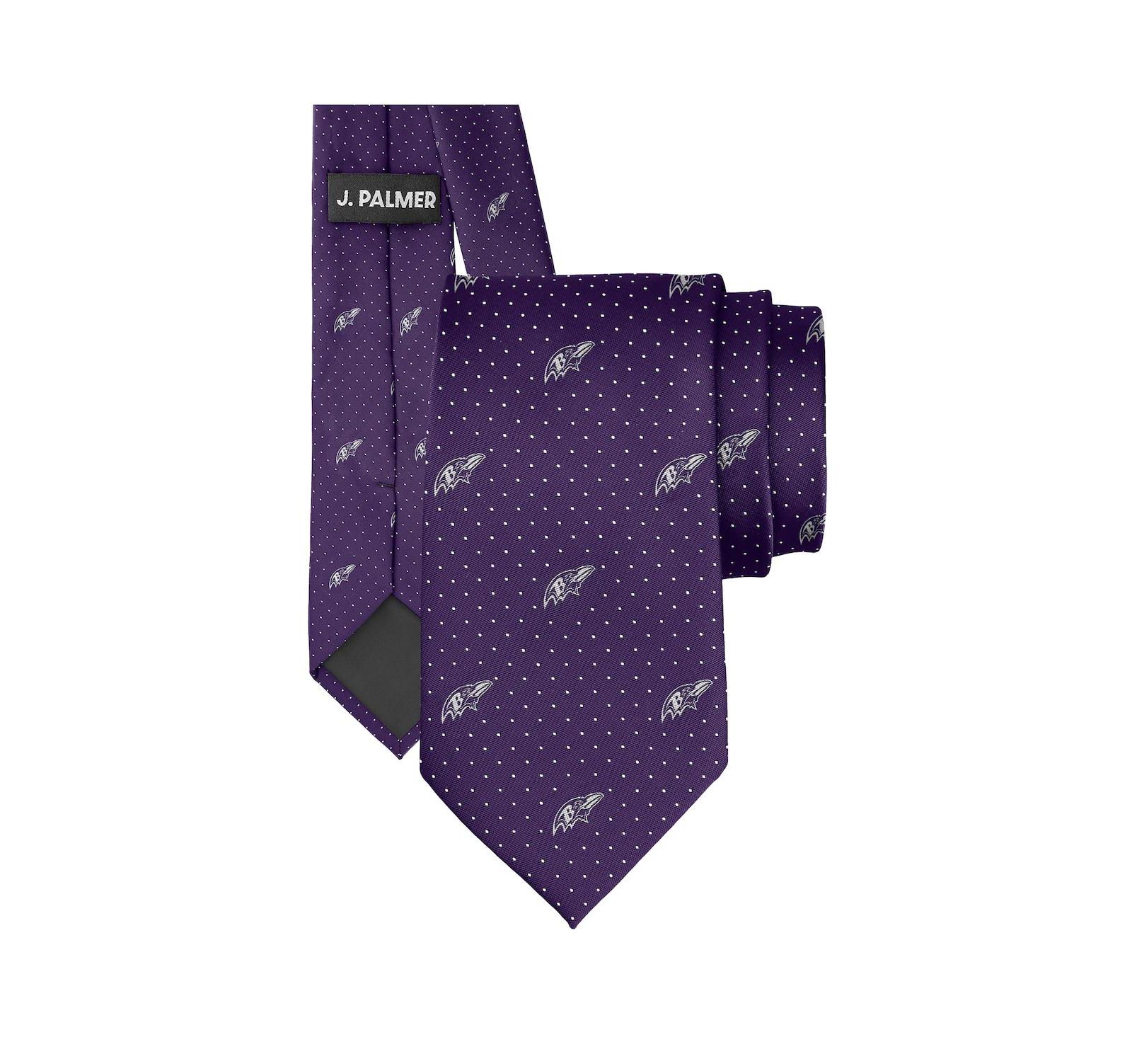 J. Palmer мужской галстук Baltimore Ravens Game Day в горошек