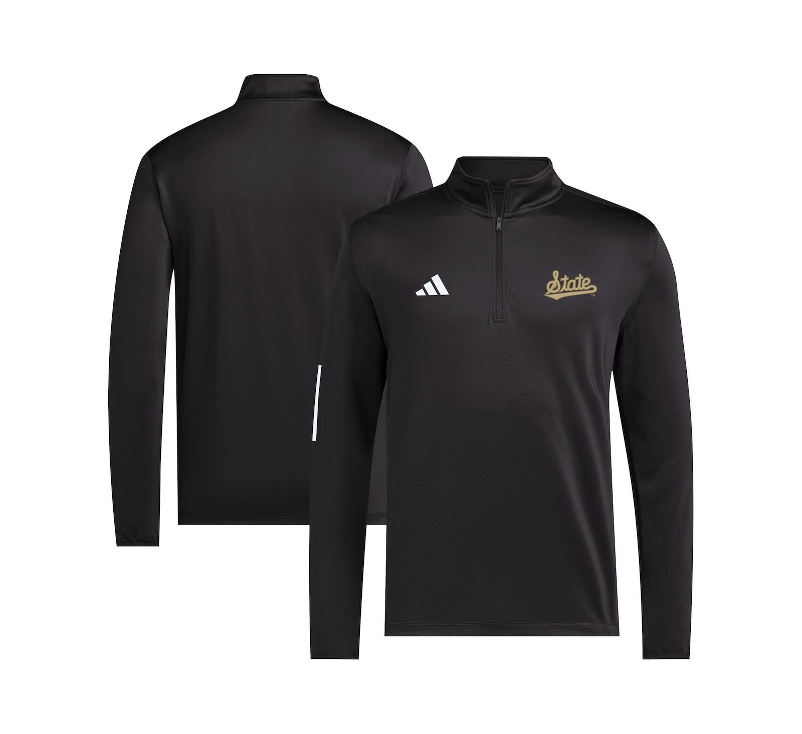 Гольф-куртка adidas Men's Black Mississippi State Bulldogs Half-Zip