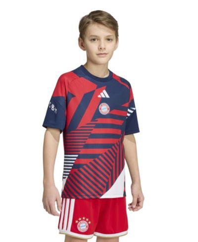 Adidas Big Boys and Girls Blue/Red Bayern Munich 2026/27 Pre-Match Home Training Jersey