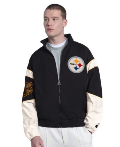 Starter Men's Black Pittsburgh Steelers The Gust Full-Zip Hooded Jacket