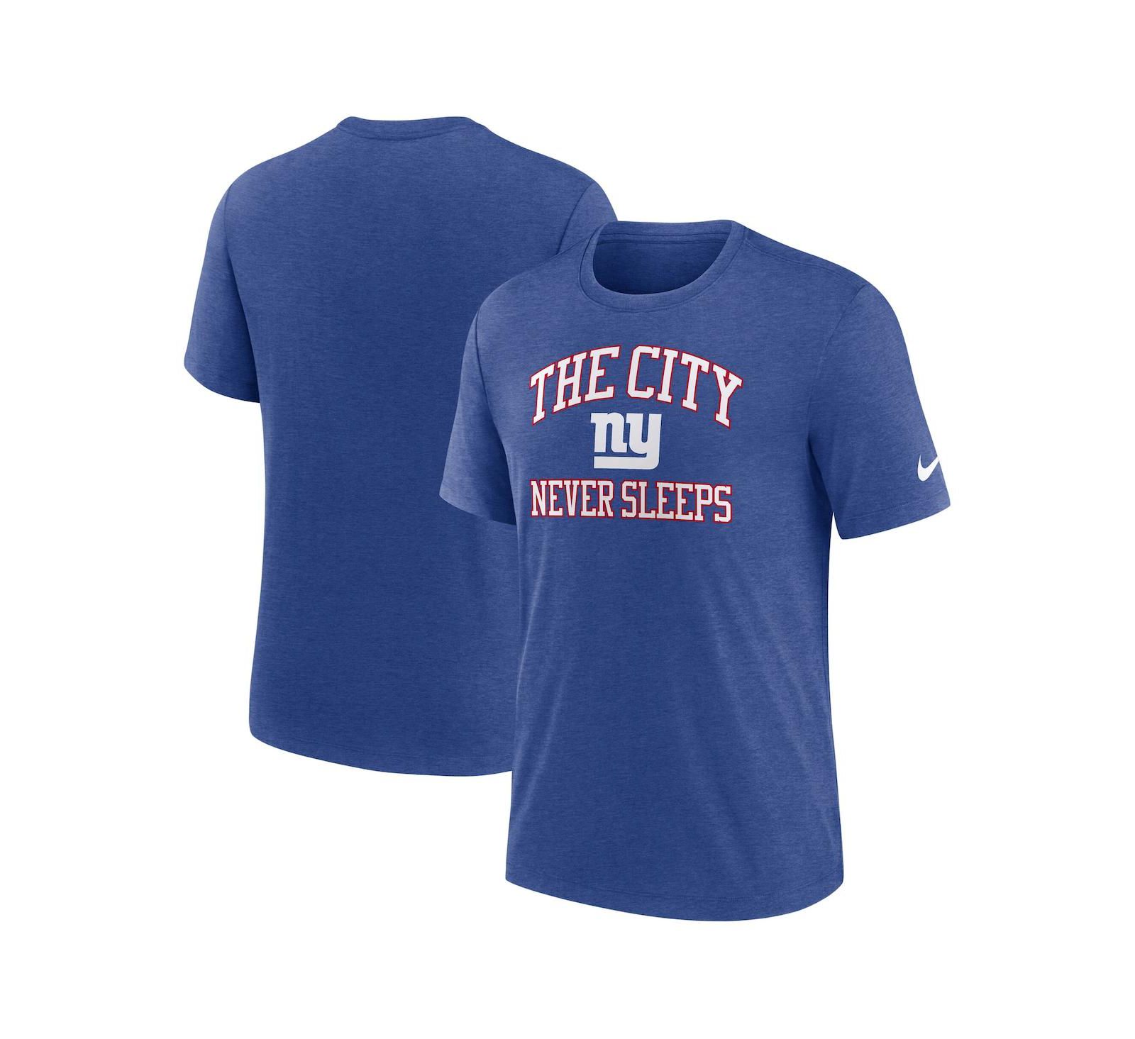 Nike Men's Royal New York Giants The City Never Sleeps Tri-Blend T-Shirt