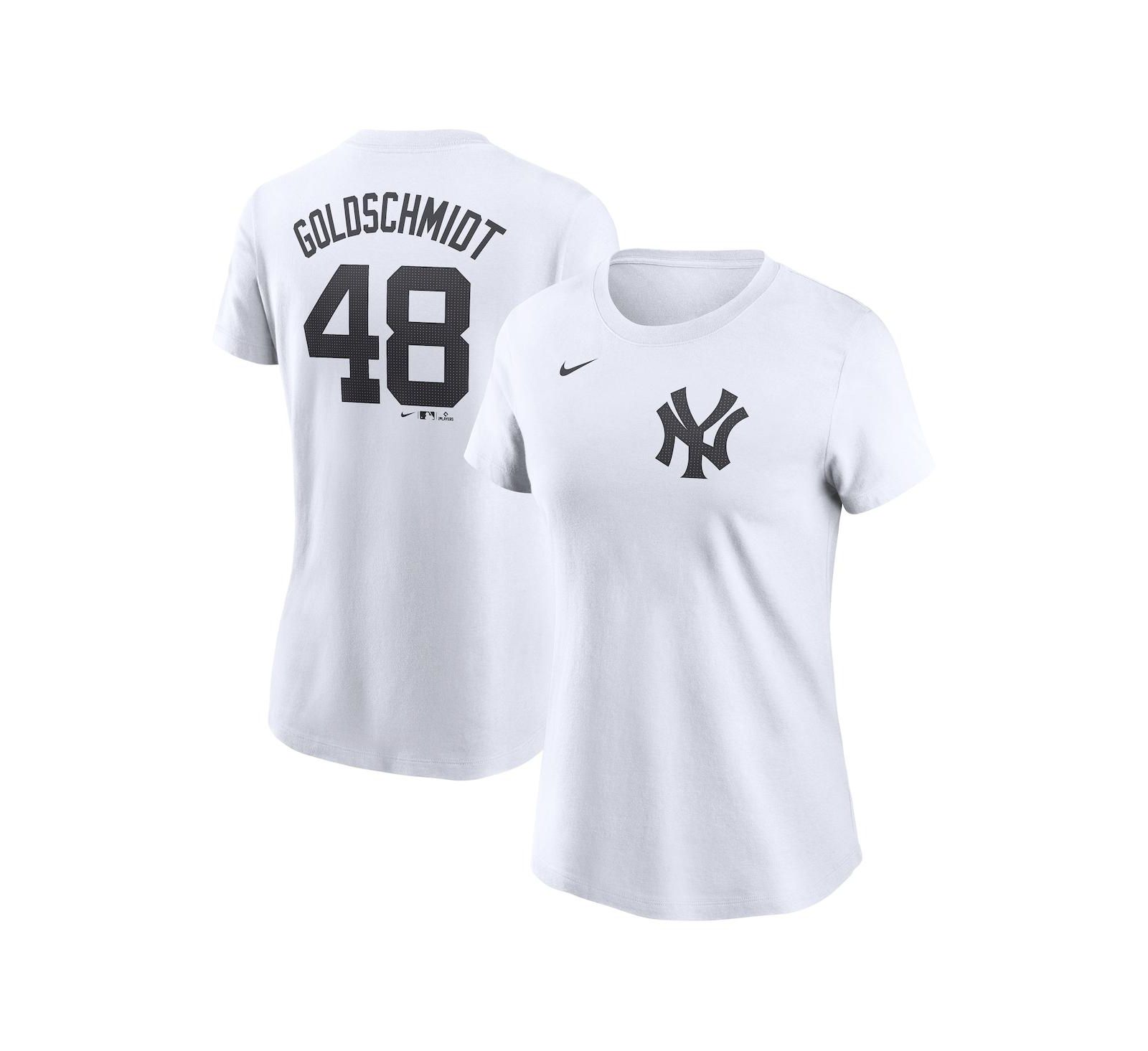 Nike Women's Paul Goldschmidt White New York Yankees Cooperstown Collection Fuse Name & Number T-Shirt