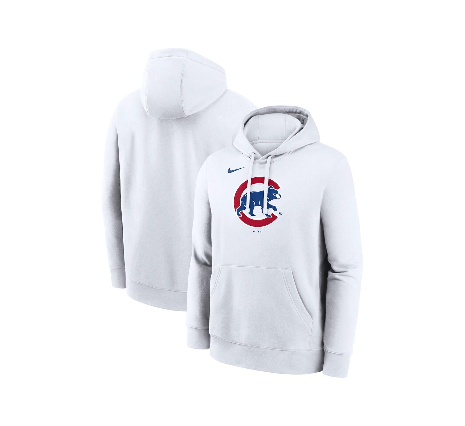 Nike Мужское худи White Chicago Cubs Logo Club Hoodie