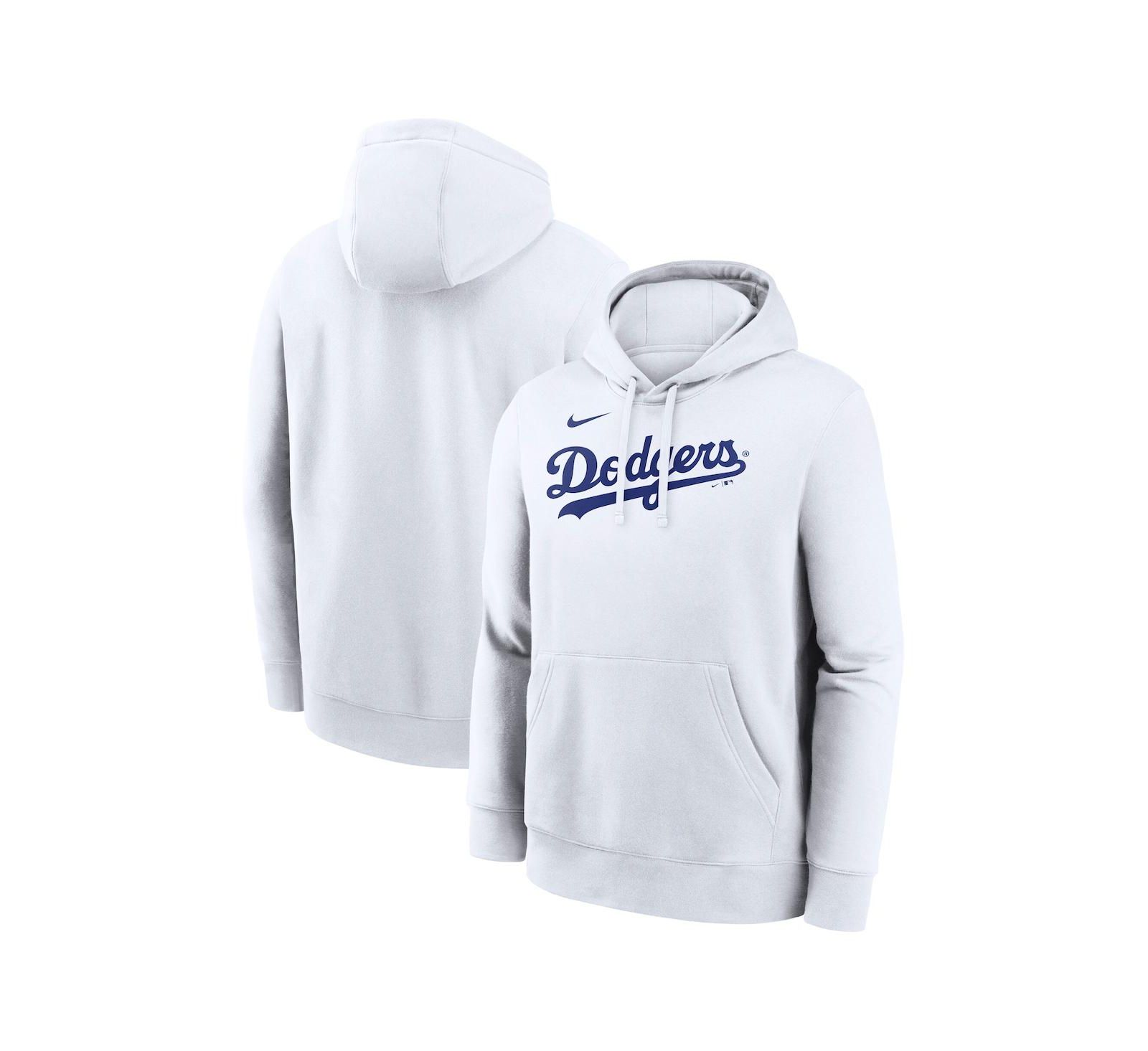 Мужское худи Nike White Los Angeles Dodgers Dri-Fit Club
