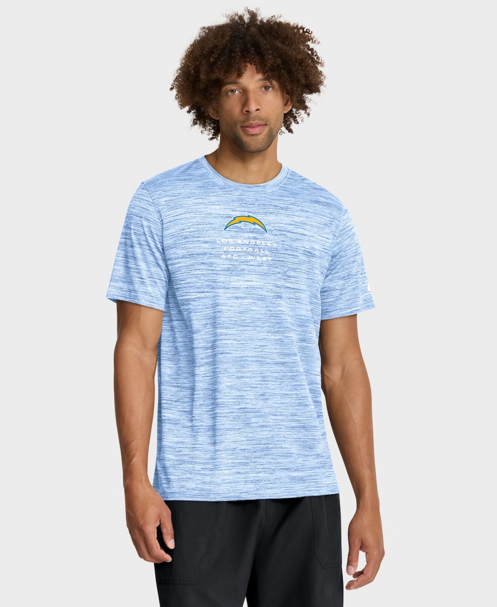 Nike Men's Powder Blue Los Angeles Chargers Velocity Ball Carrier Dri-FIT T-Shirt