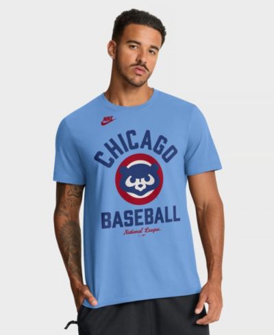 Мужская футболка Nike Light Blue Chicago Cubs Cooperstown Collection