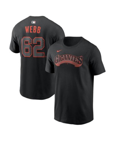 Nike Men's Logan Webb Black San Francisco Giants Alternate Name & Number T-Shirt