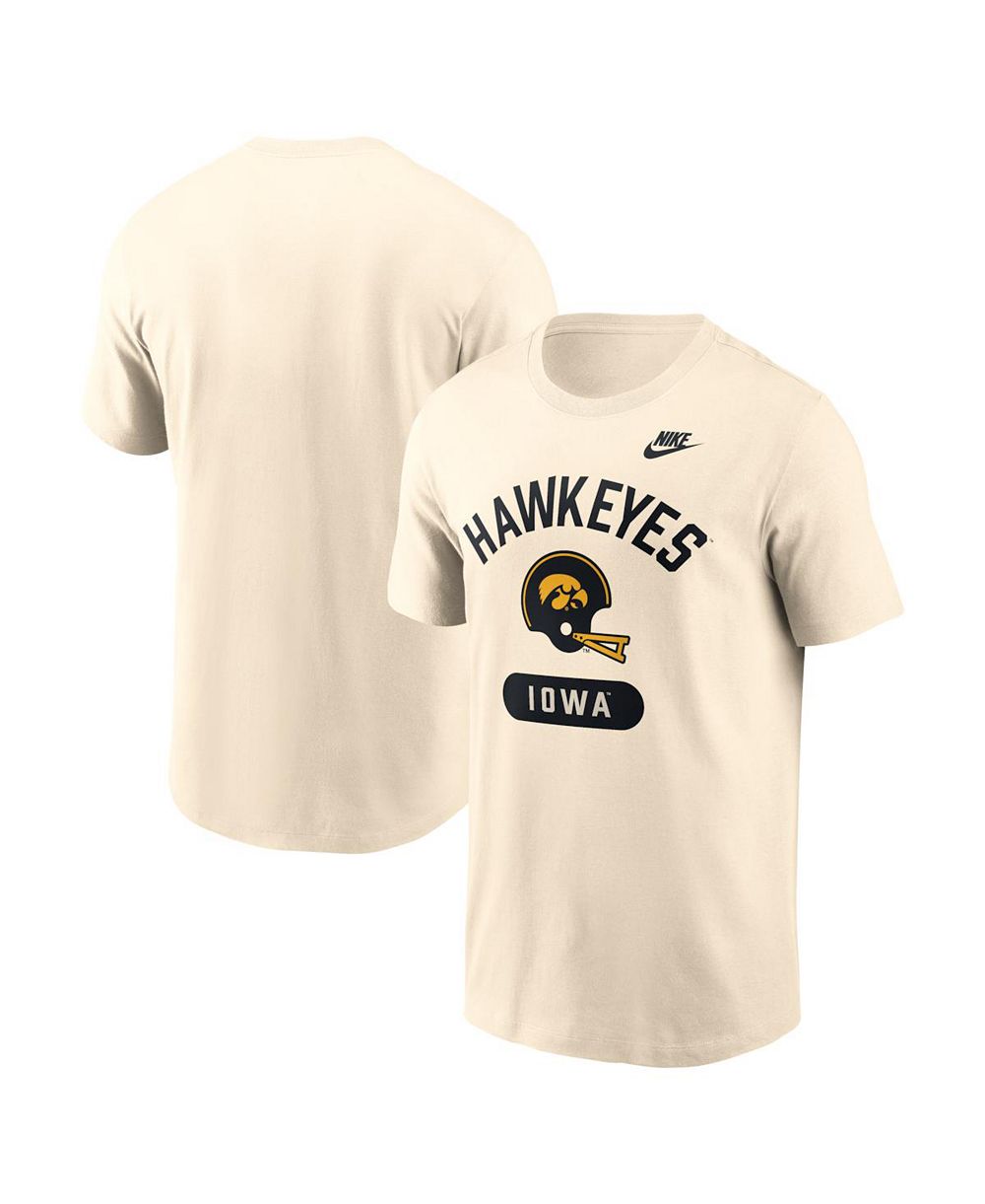 Nike футболка Men's Natural Iowa Hawkeyes Legacy Arch Helmet