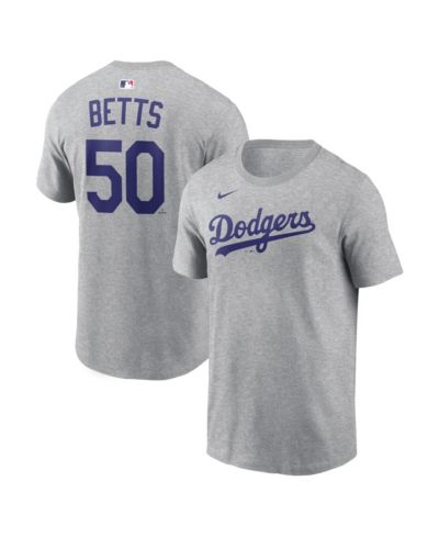 Мужская футболка Nike Mookie Betts Los Angeles Dodgers, серый меланж