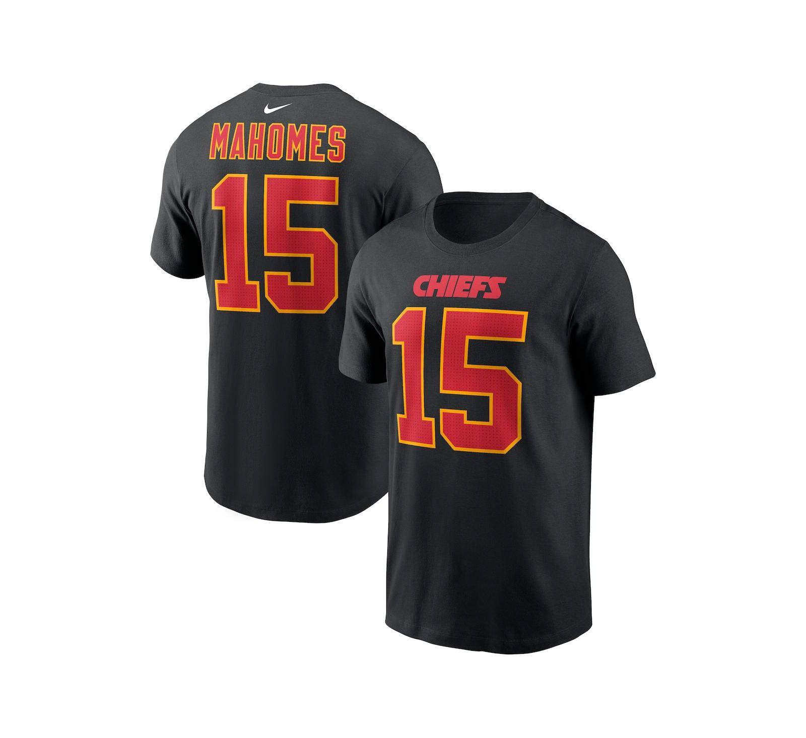 Nike Men's Patrick Mahomes Black Kansas City Chiefs Carbon Name & Number T-Shirt