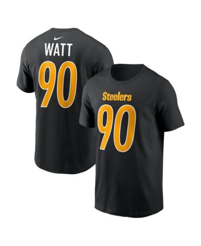 Мужская футболка Nike T.J. Watt Black Pittsburgh Steelers с именем и номером
