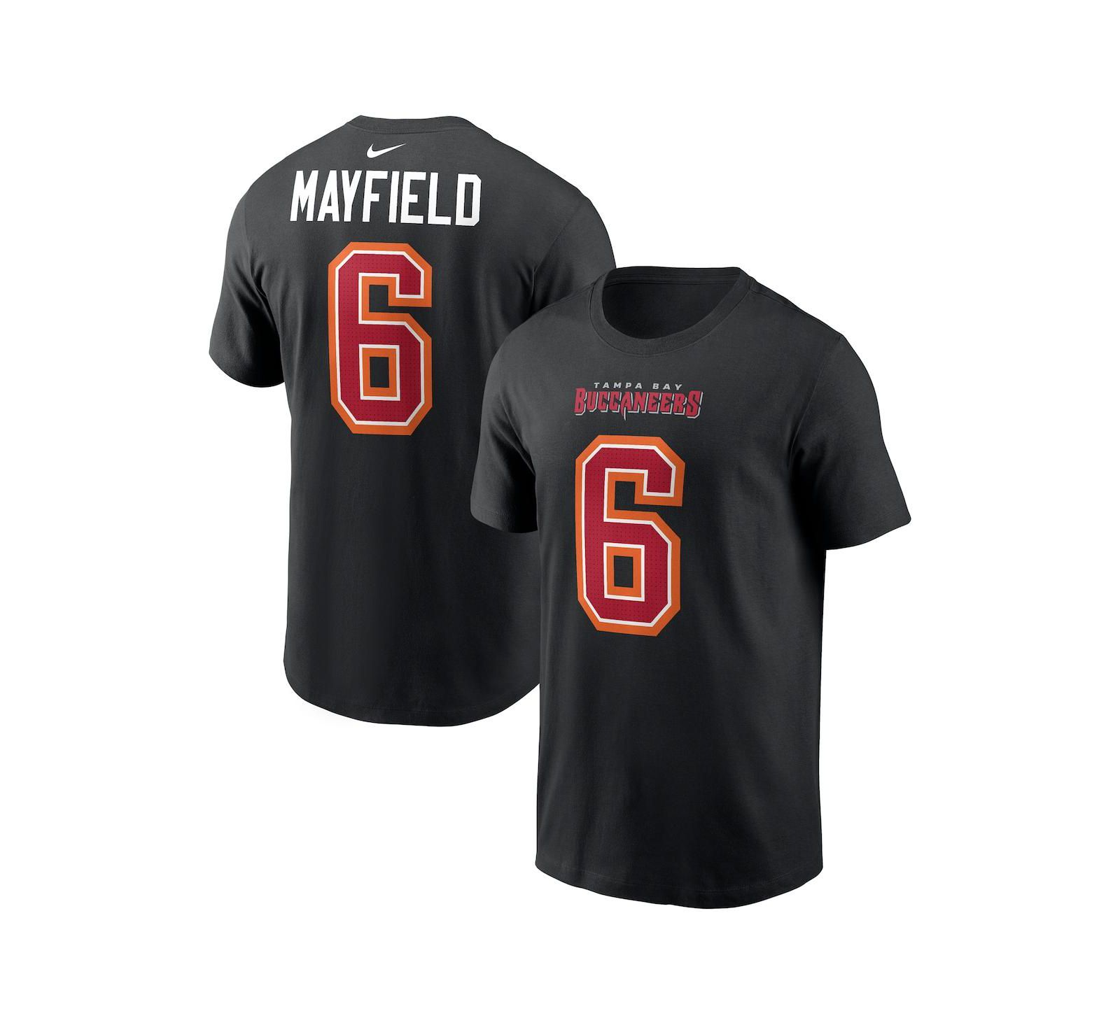 Nike Men's Baker Mayfield Black Tampa Bay Buccaneers Carbon Name & Number T-Shirt