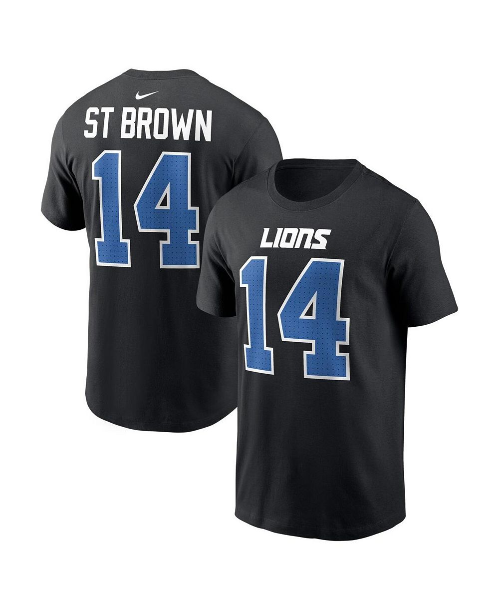 Nike футболка Nike Men's Amon-Ra St. Brown Black Detroit Lions Carbon