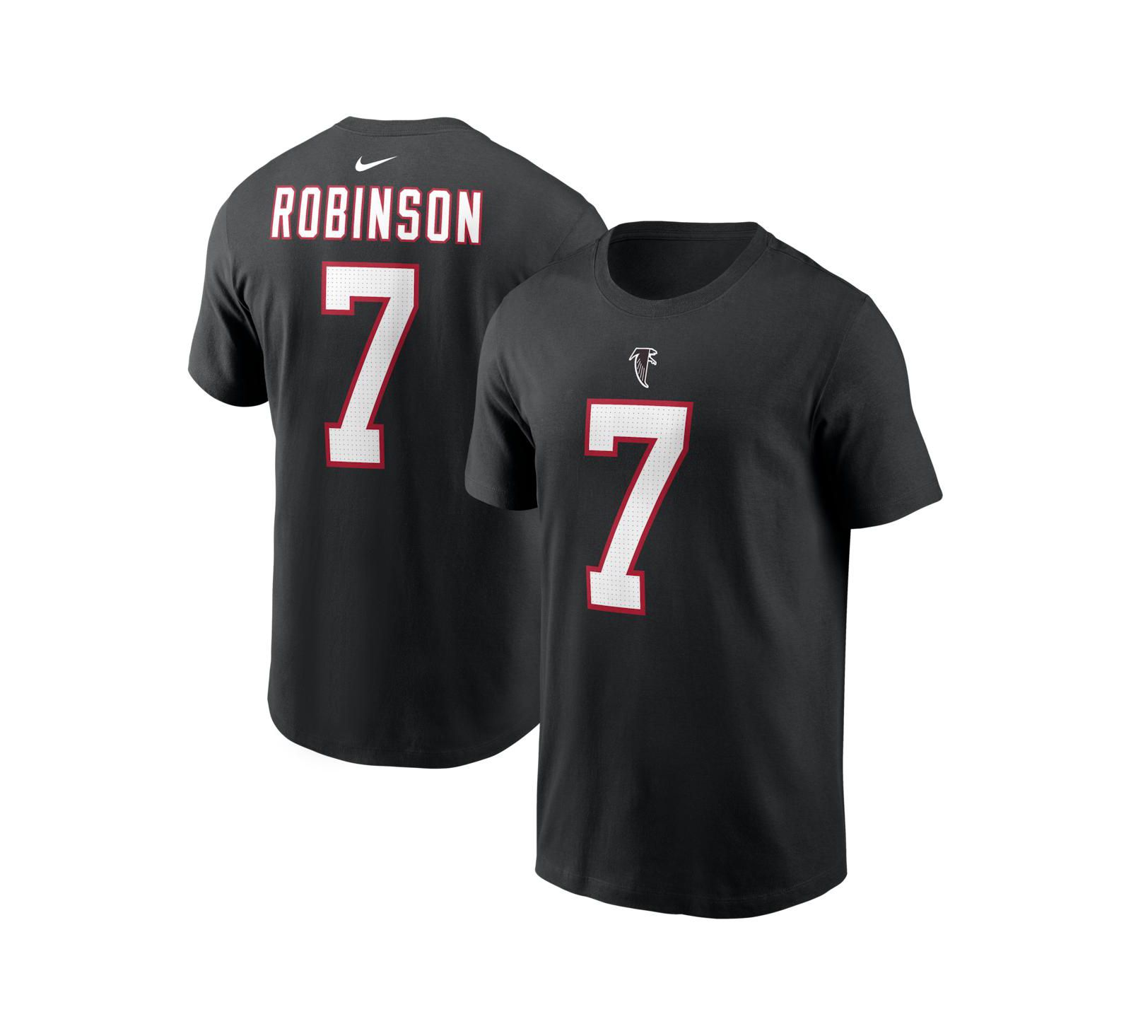 Nike Мужской Bijan Robinson Black Atlanta Falcons Name & Number T-Shirt
