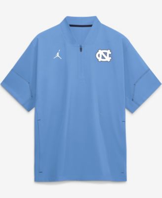 Jordan Men's Jordan Carolina Blue North Carolina Tar Heels 2026 Sideline Short Sleeve Quarter-Zip Coach Jacket