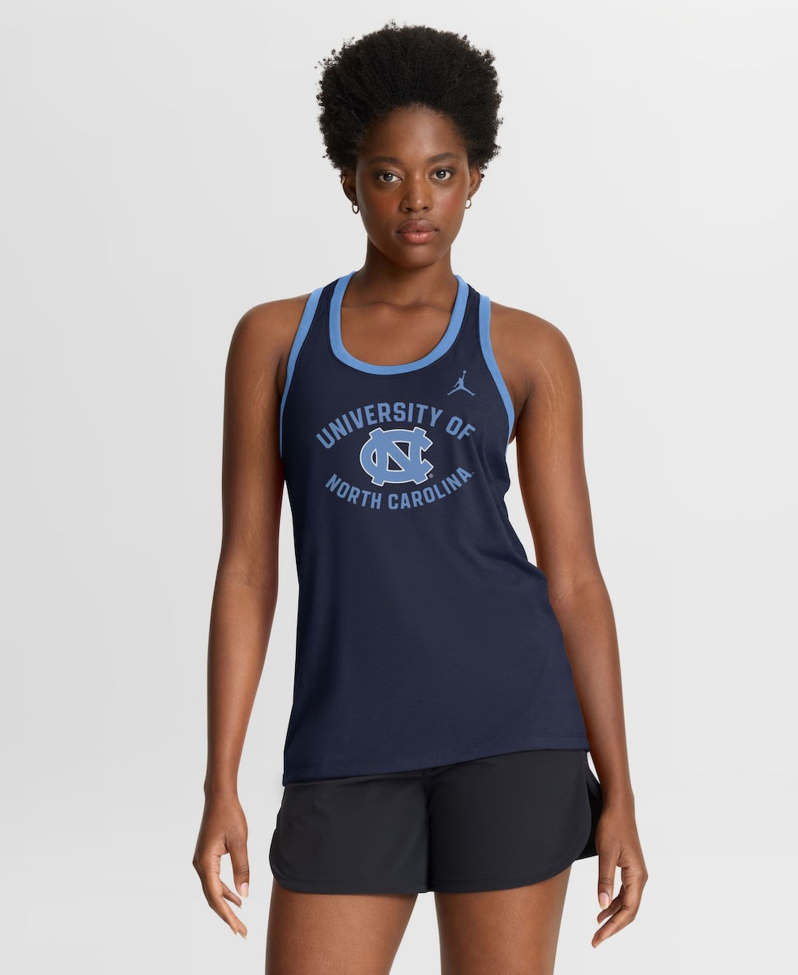 Женский майка Jordan Navy North Carolina Tar Heels Tri-Blend Dri-FIT Racerback