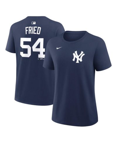 Женская футболка Nike Max Fried Navy New York Yankees Name & Number