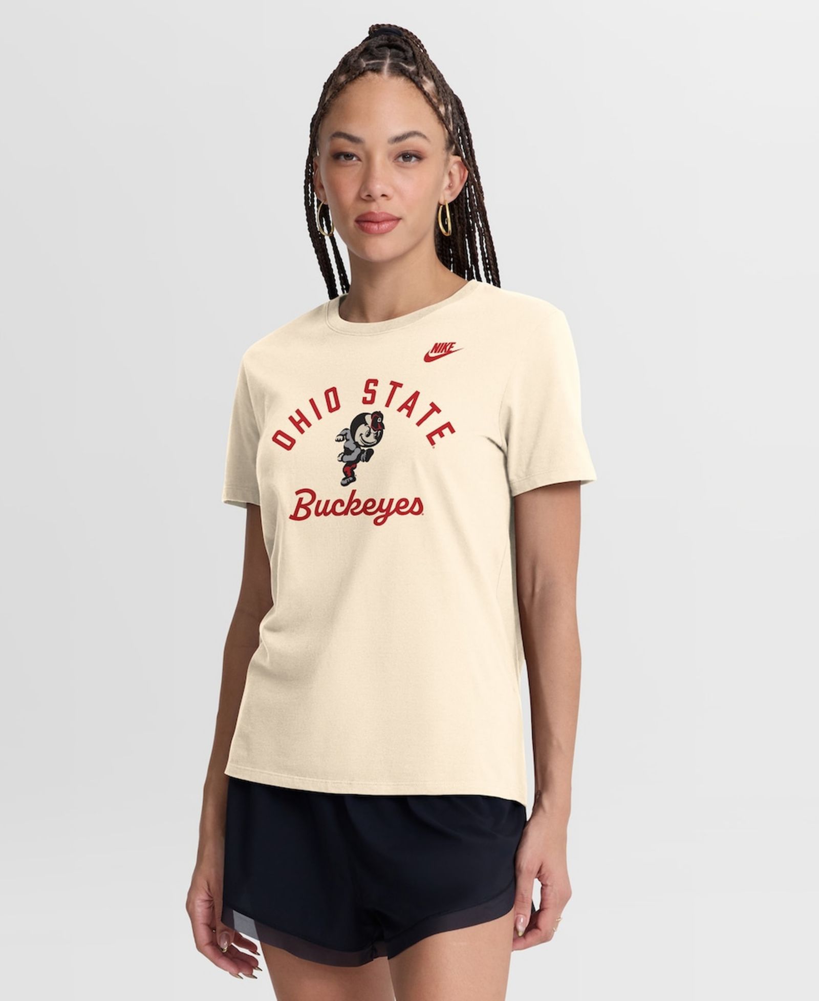 Nike Women's Natural Ohio State Buckeyes Legacy Team Name T-Shirt