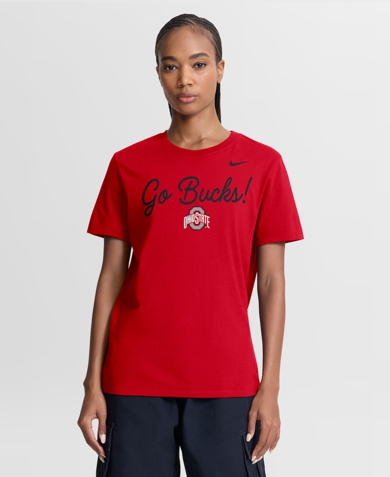 Nike Women's Scarlet Ohio State Buckeyes Script Mantra Logo T-Shirt