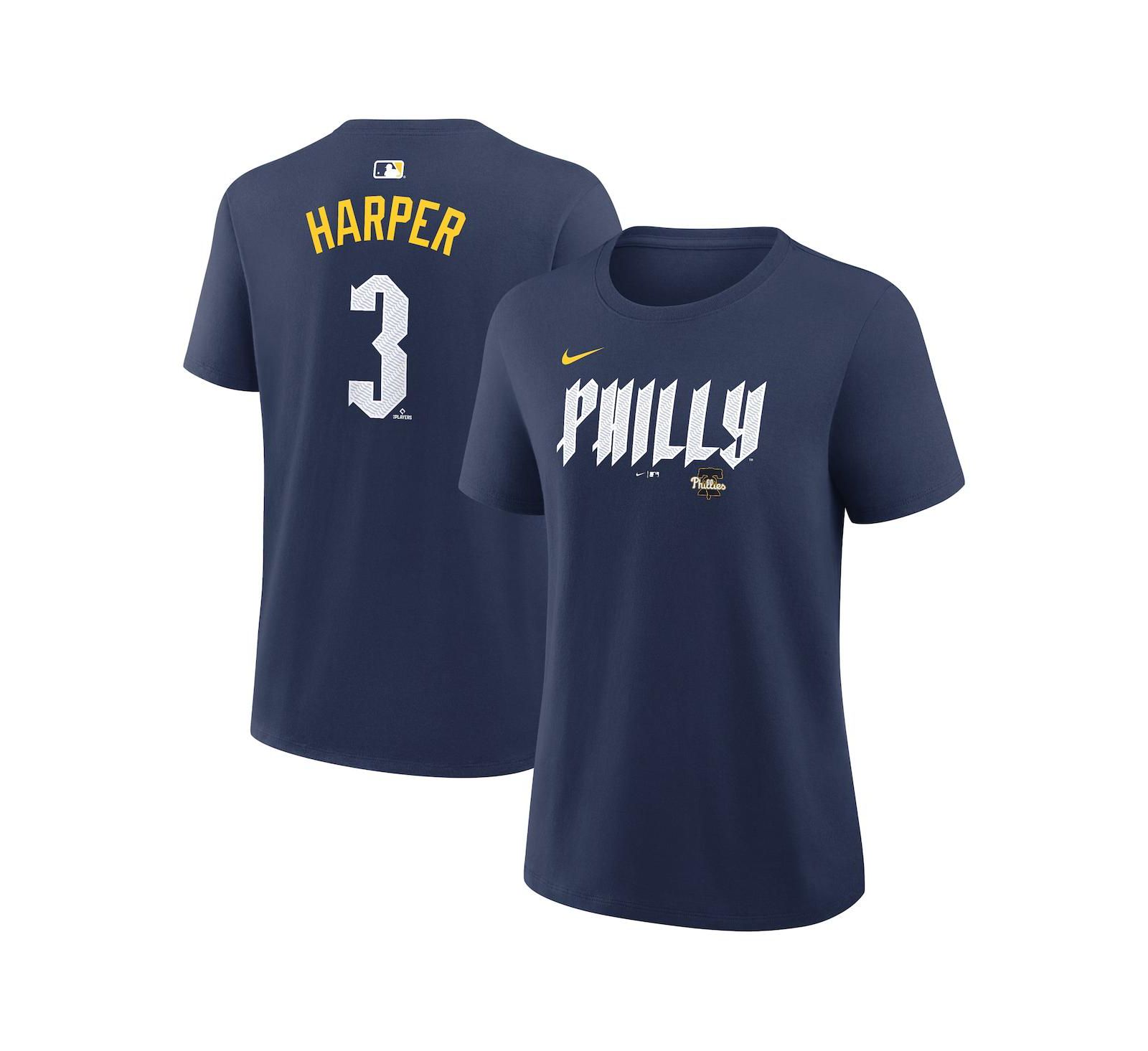 Nike Women's Bryce Harper Navy Philadelphia Phillies City Connect Name & Number T-Shirt