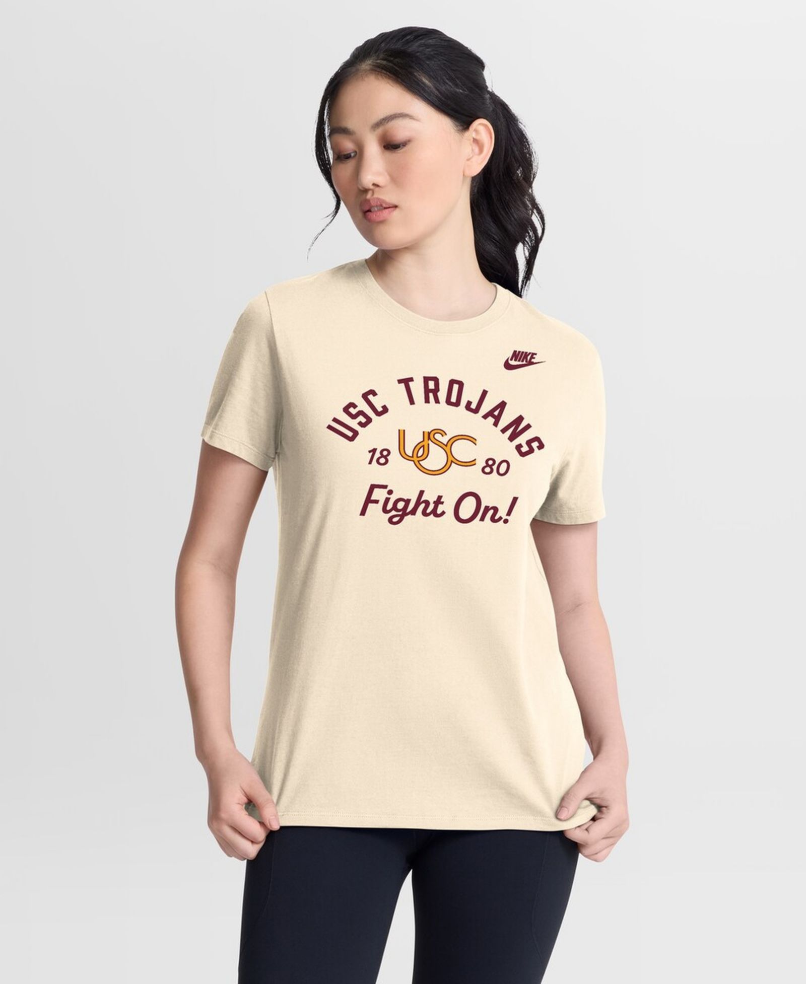 Nike Women's Natural USC Trojans Legacy Team Name T-Shirt