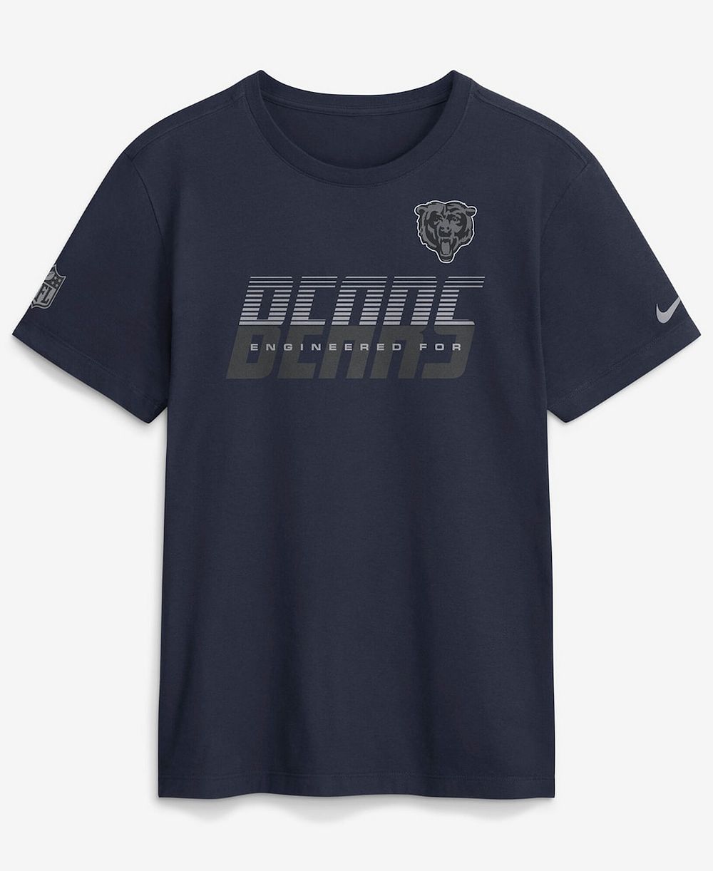 Nike Мужская темно-синяя футболка Chicago Bears Sideline Dri-FIT