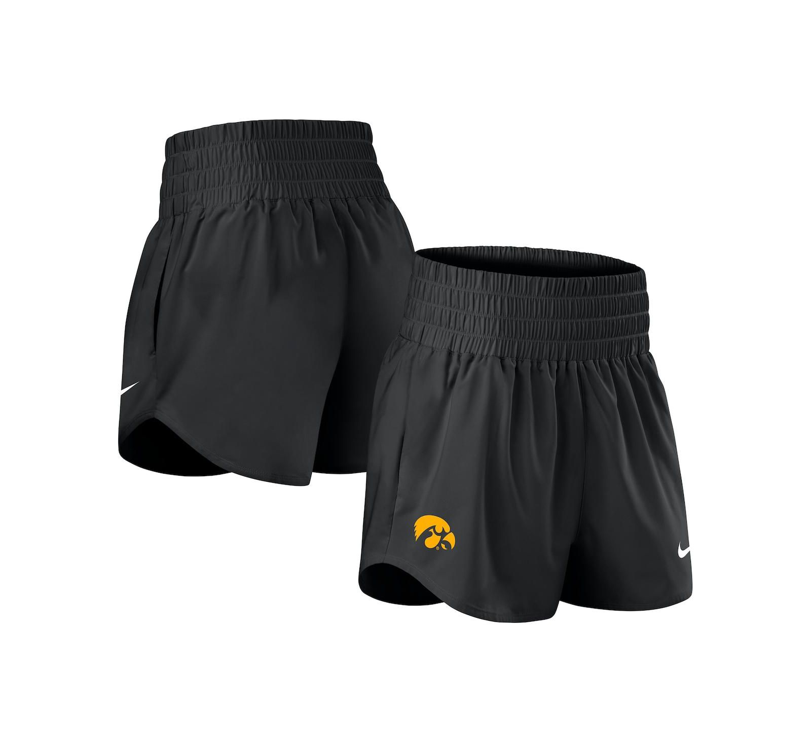 Nike Women's Black Iowa Hawkeyes Performance One Dri-FIT High-Rise Shorts