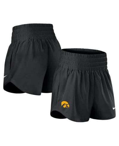 Nike Women's Black Iowa Hawkeyes Performance One Dri-FIT High-Rise Shorts