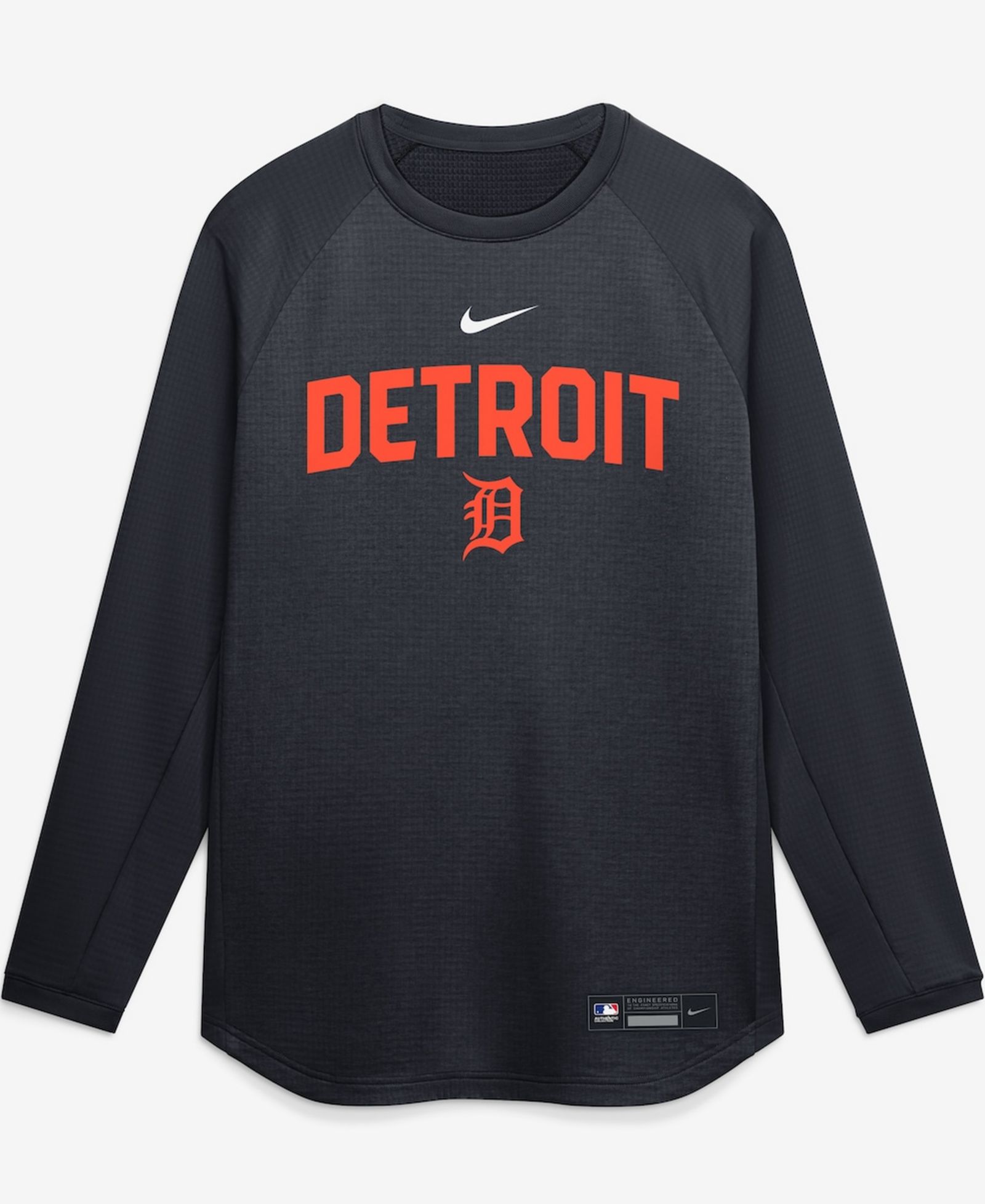 Мужской свитшот Nike Detroit Tigers Authentic Collection Raglan Dri-FIT, темно-синий