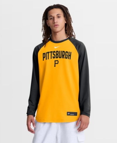 Мужской свитшот Nike Gold Pittsburgh Pirates Authentic Collection Raglan Dri-FIT