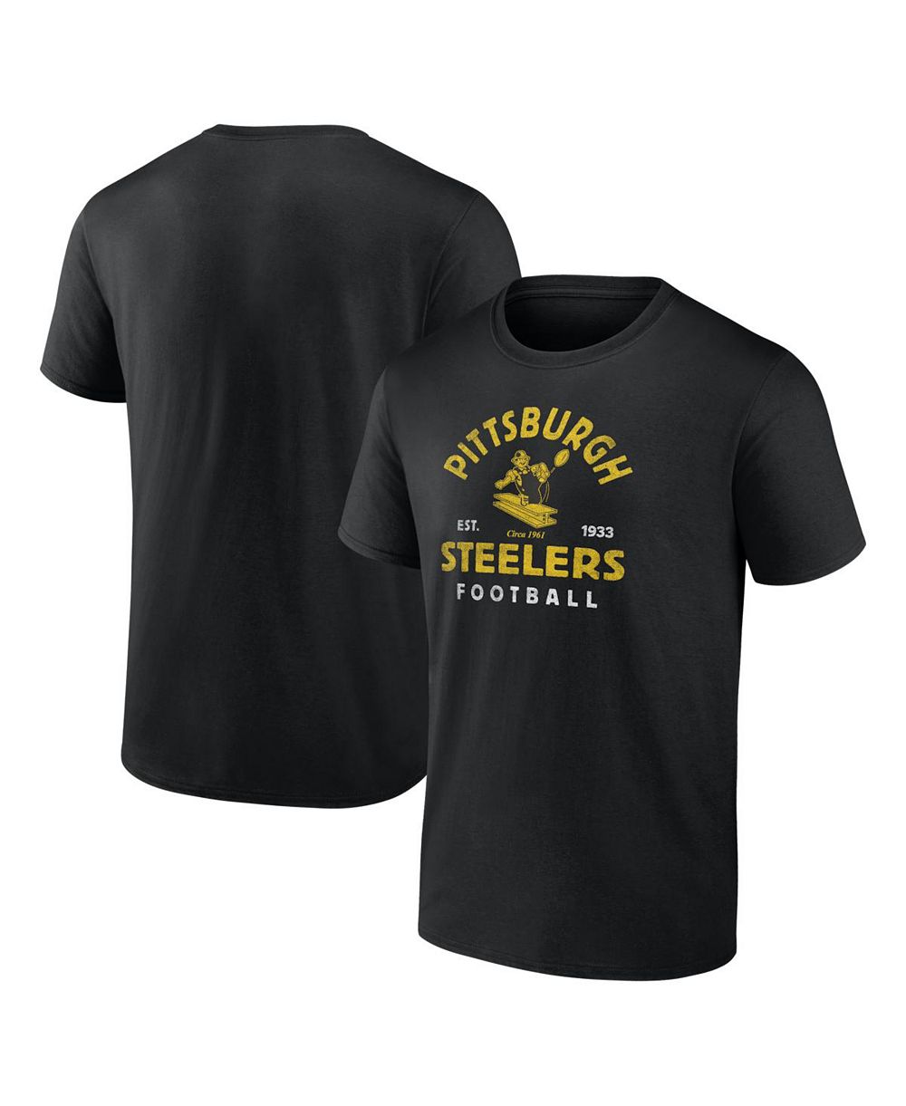 Мужская винтажная футболка Logo Athletic Pittsburgh Steelers Black