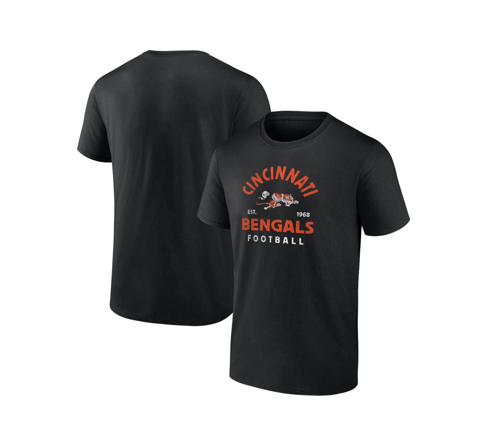 Logo Athletic Men's Black Cincinnati Bengals Vintage Arch T-Shirt