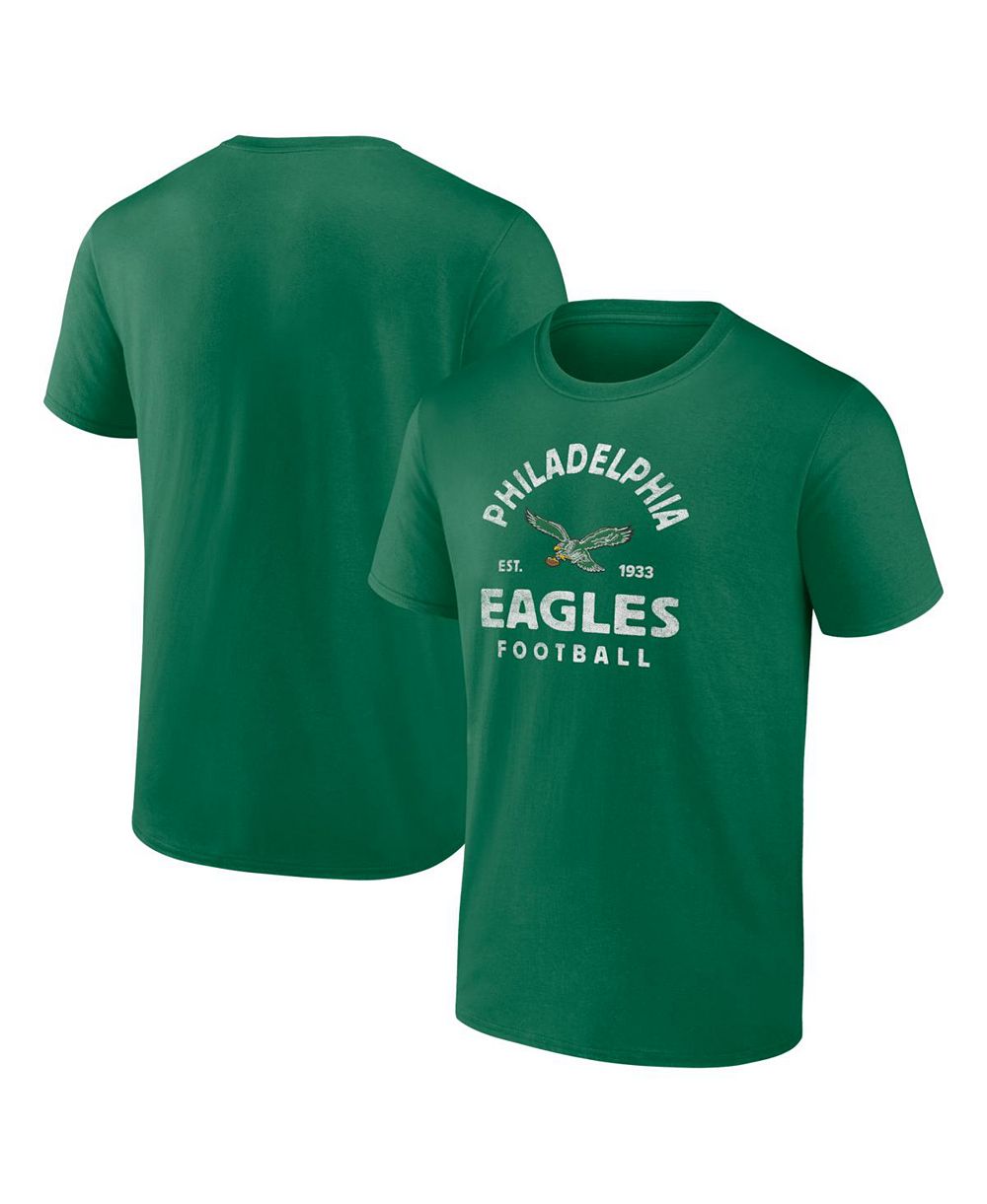Logo Athletic Мужская винтажная футболка Philadelphia Eagles Kelly Green