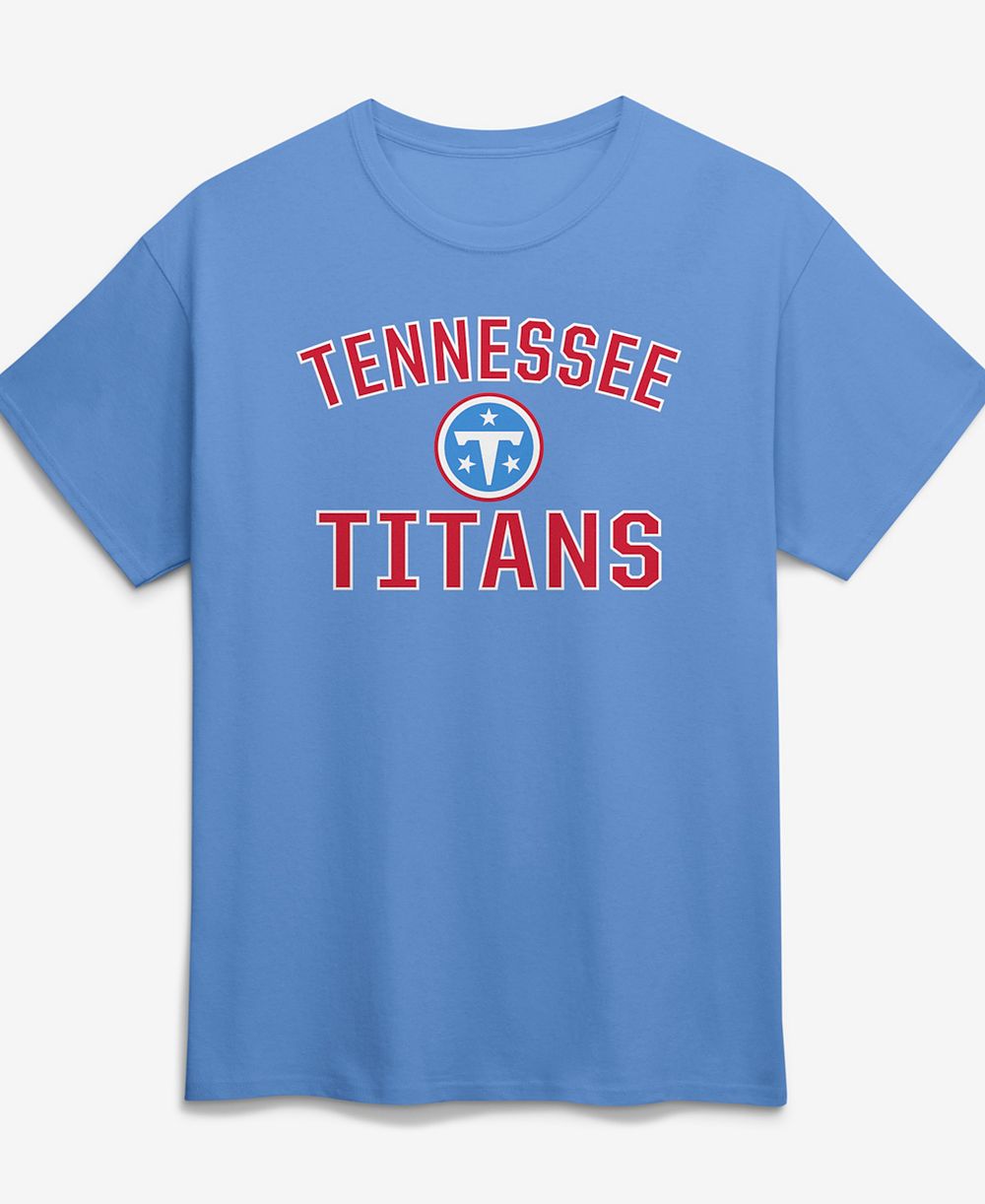Logo Athletic Men's Light Blue Tennessee Titans Cotton Victory Arch T-Shirt