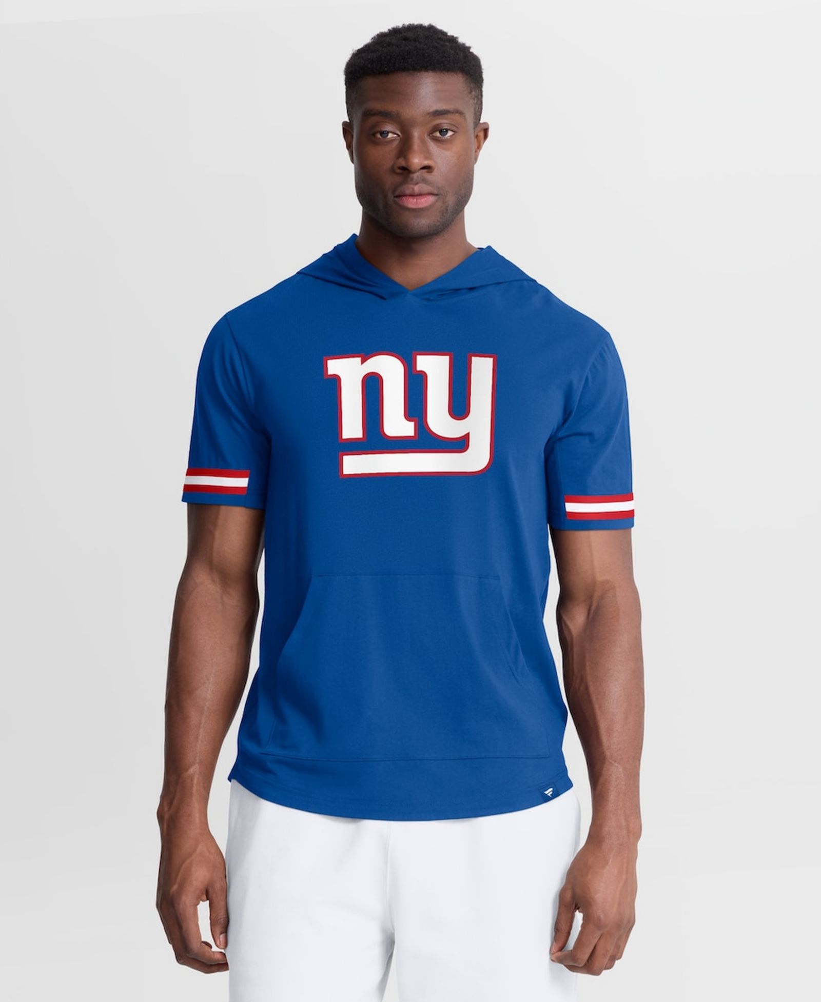Мужская футболка Fanatics Royal New York Giants Optimal Play Short Sleeve Hooded