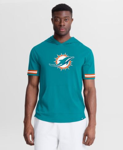 Fanatics Мужская футболка с капюшоном Miami Dolphins Optimal Play Short Sleeve, бирюзовая