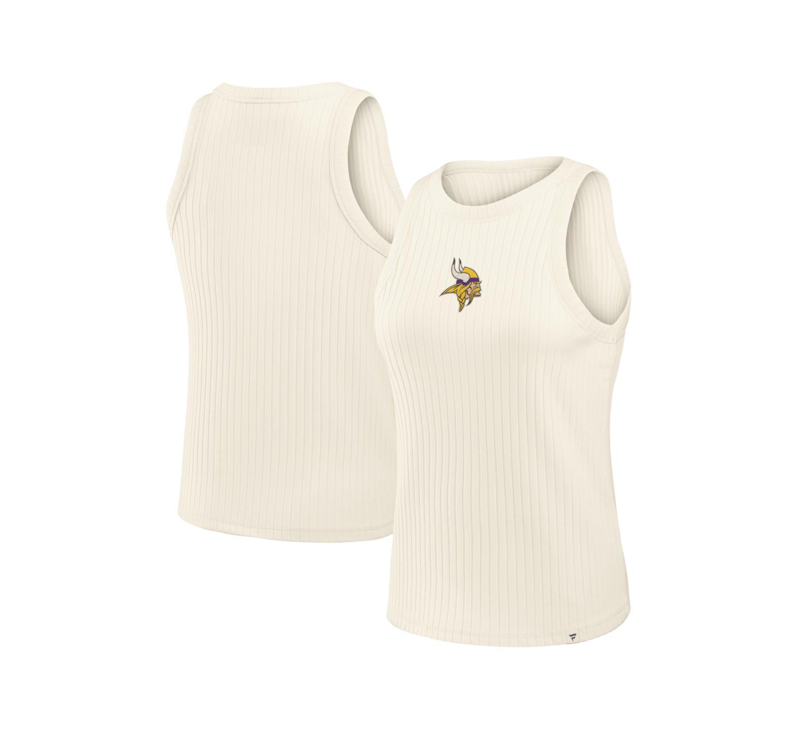 Fanatics Женский топ-майка Minnesota Vikings Star Play Tri-Blend Ribbed, кремовый
