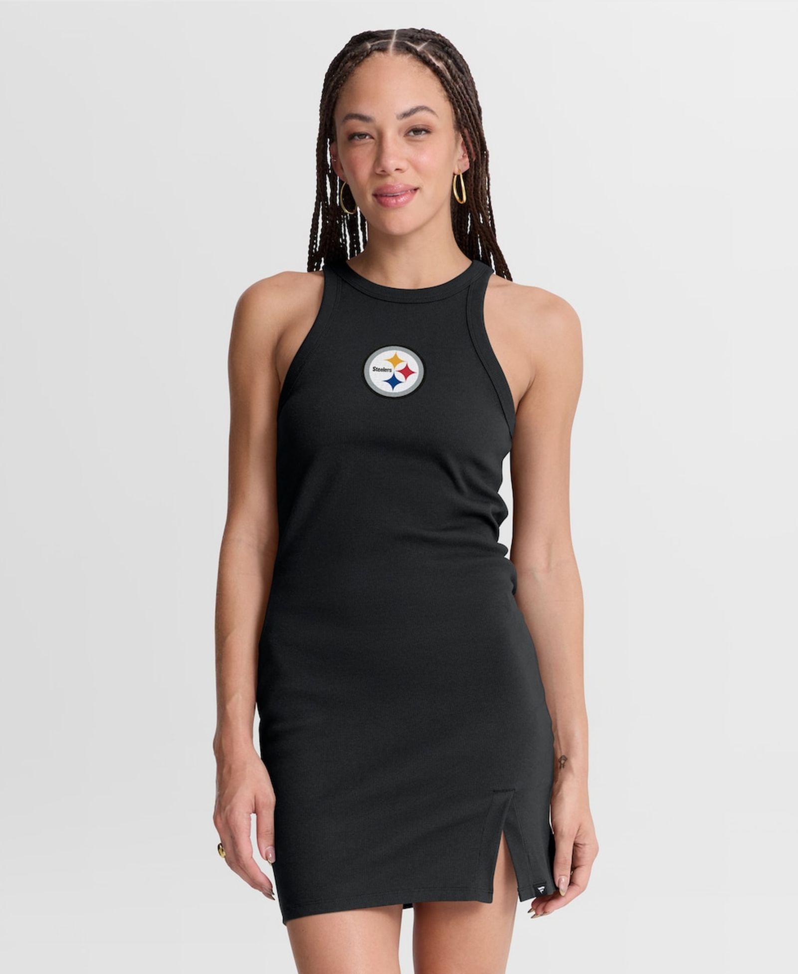 Женское платье Fanatics Pittsburgh Steelers Push Beyond Tri-Blend Ribbed Sleeveless, Black