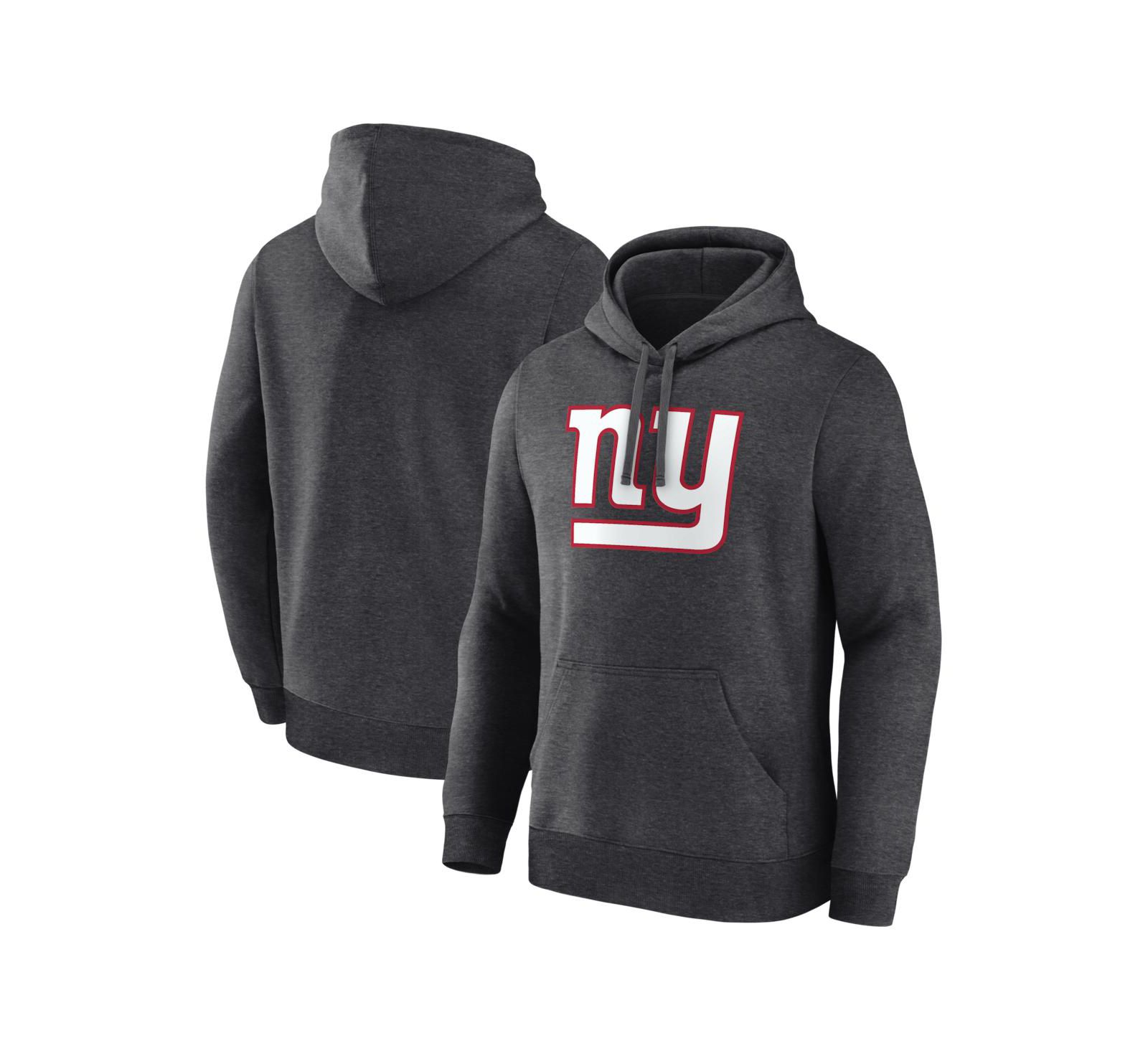 Logo Athletic Men's Heather Charcoal New York Giants Primary Logo Hoodie