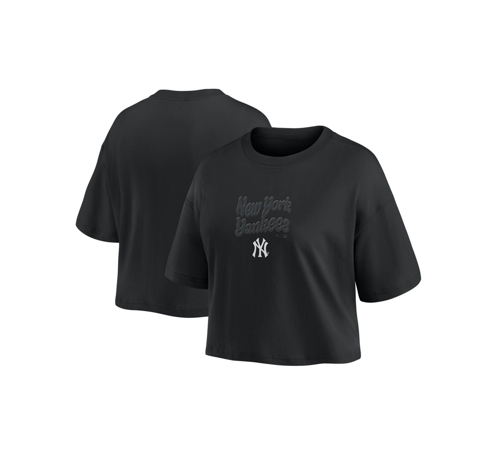 Женский укороченный топ Fanatics New York Yankees Blackout Wave