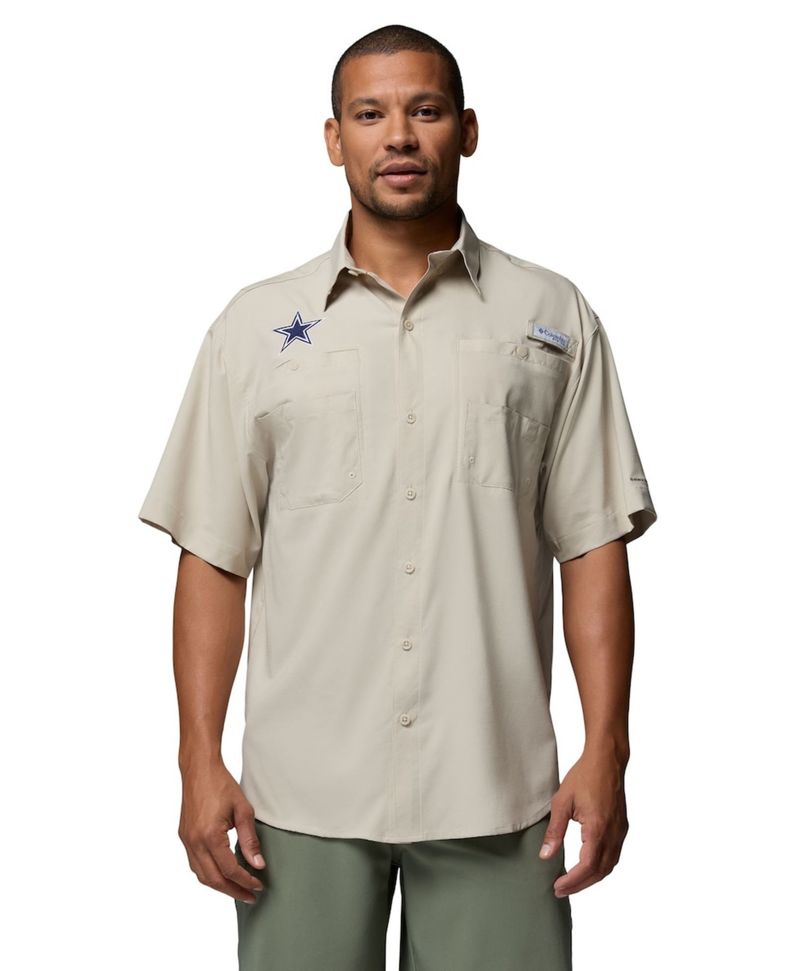 Мужская рубашка Columbia Tan Dallas Cowboys Tamiami Omni-Shade