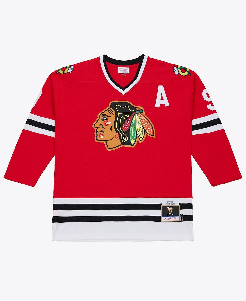 Мужская джерси Mitchell & Ness Bobby Hull Red Chicago Blackhawks 1966 Power Play