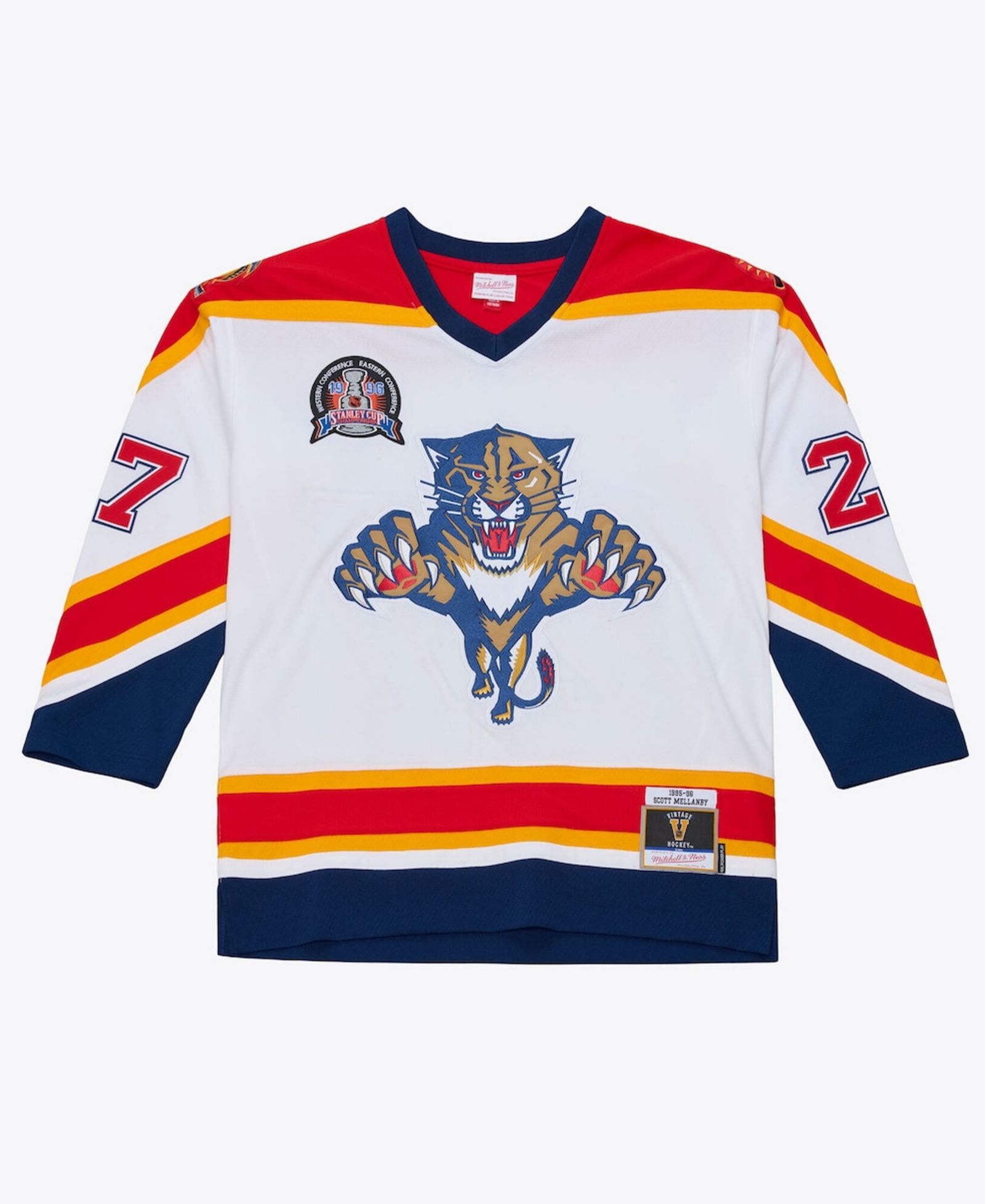 Мужская джерси Mitchell & Ness Scott Mellanby White Florida Panthers 1996
