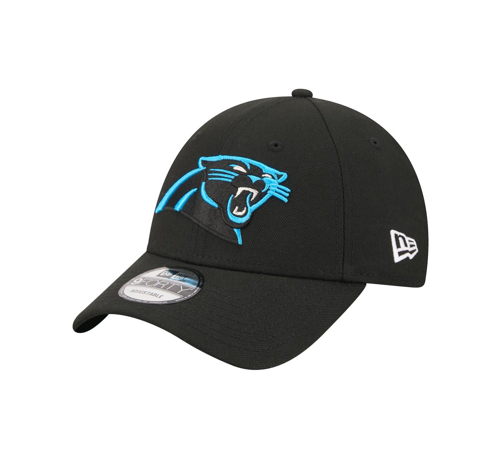 Мужская кепка New Era Black Carolina Panthers Core Team 9FORTY регулируемая